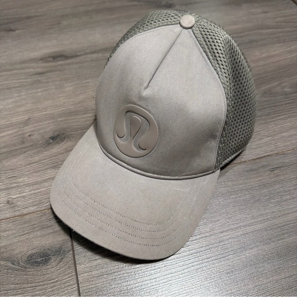 lululemon athletica Accessories - Lululemon Logo Trucker Hat in Light Taupe